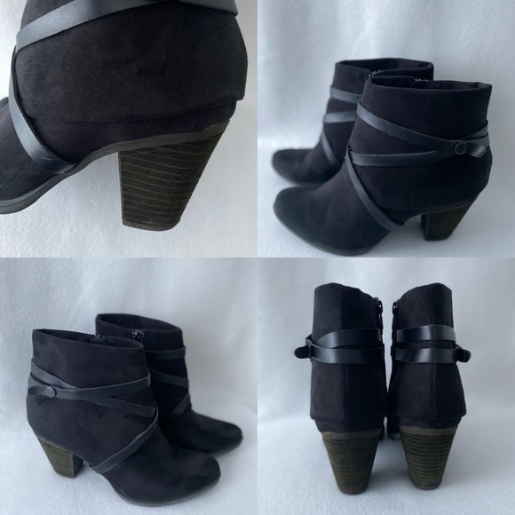 Crown Vintage Size 8M Black Block Heel Bootie. - Picture 5 of 8